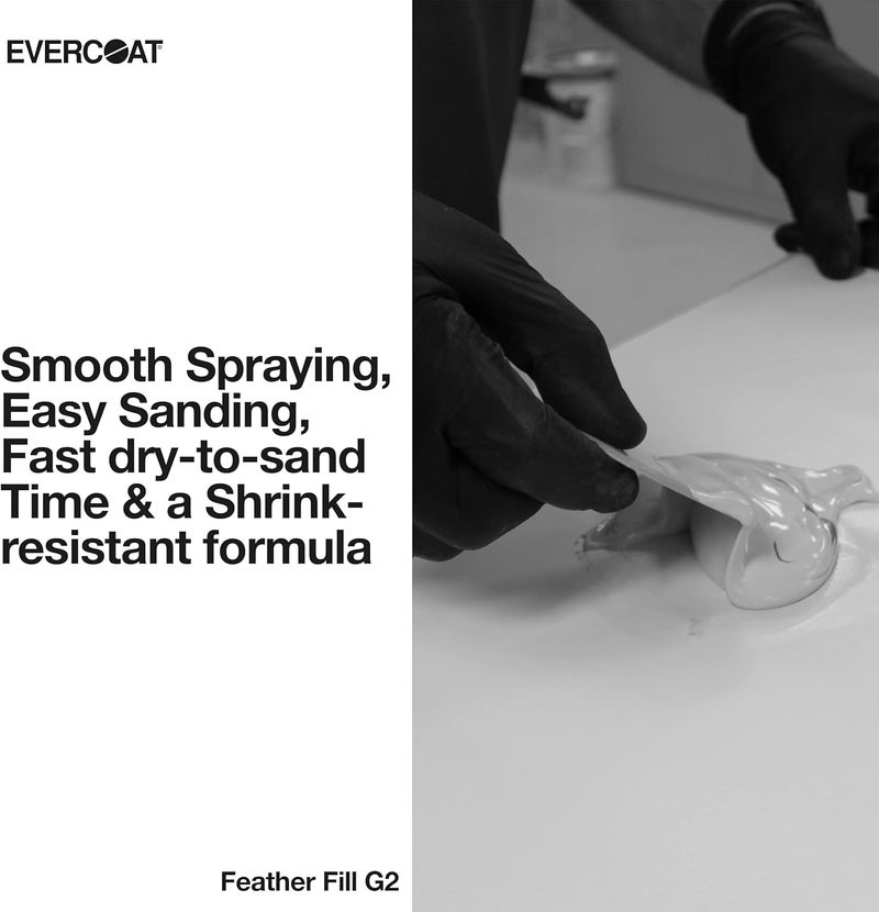Evercoat Feather Fill G2 Premium Polyester Primer Surfacer for Fiberglass, SMC & More - 32 Fl Oz - Image 2
